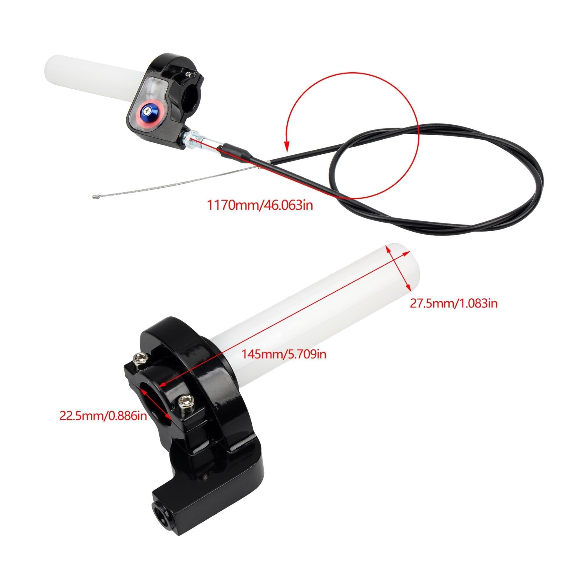 Manopola Acceleratore E Set Di Cavi Universali Quick Twist Da 22 Mm