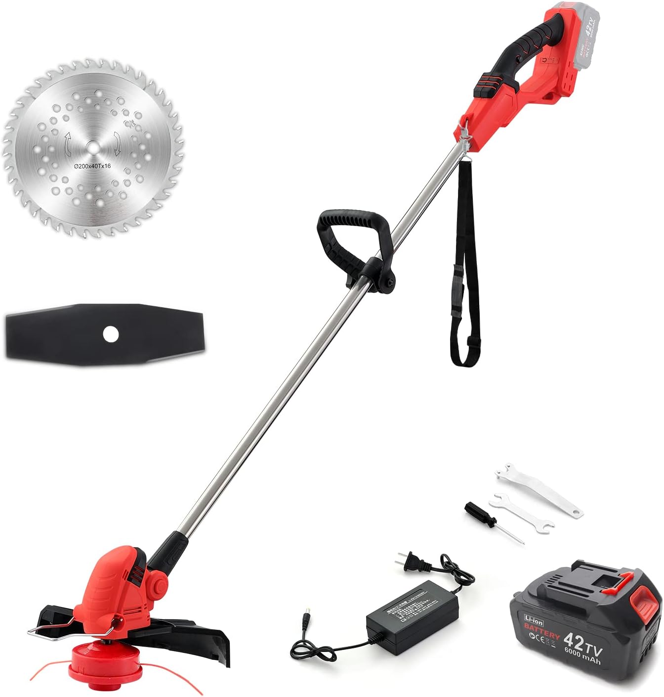 SANJIAN Cordless String Trimmer with Metal Blades Kuwait Ubuy
