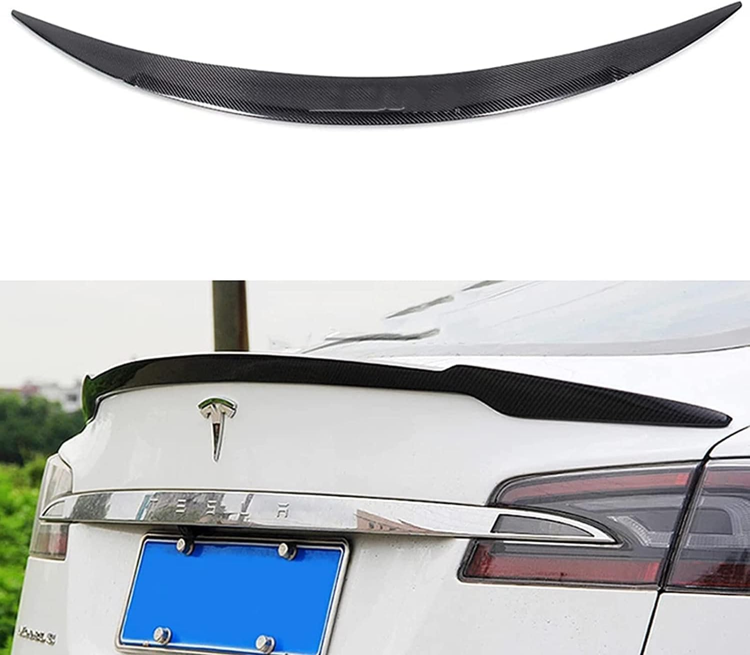 Spoiler Posteriore per Auto Ala Tronco Spoiler Labbro Accessori per T-e-s-l-a Mo-De-L S 2014-2019,Spoiler Bagagliaio Tetto Ali Rimontare Accessori