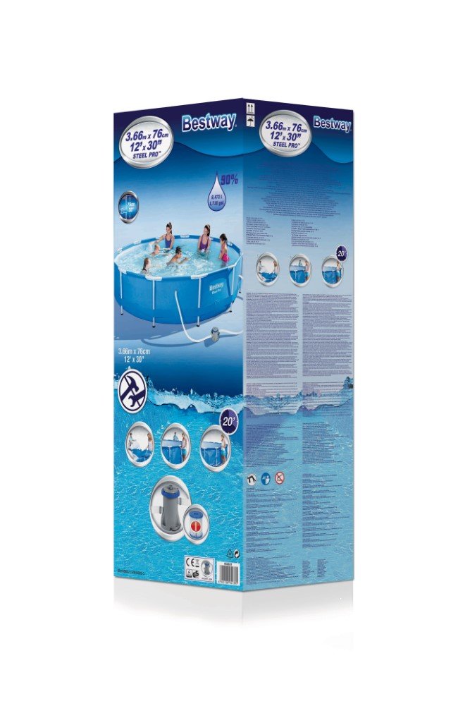 Bestway Steel Pro 56681 piscina fuori terra Piscina con bordi Piscina rotonda 6473 L Blu