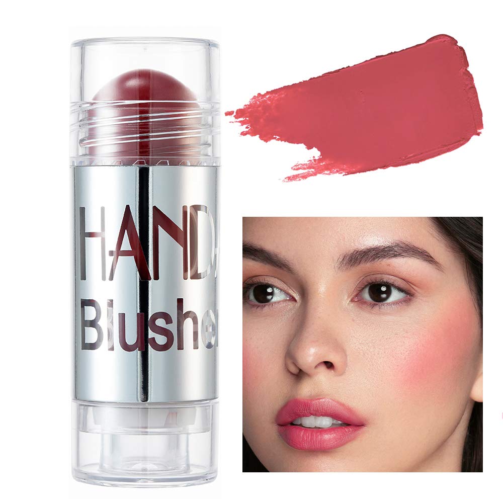 GL-Turelifes Blush Stick Blush Cream Lápiz de colorete hidratante, iluminador y recortador, colorete en barra que aumenta el brillo y el estado de ánimo El maquillaje de mejillas agrega brillo (#07)