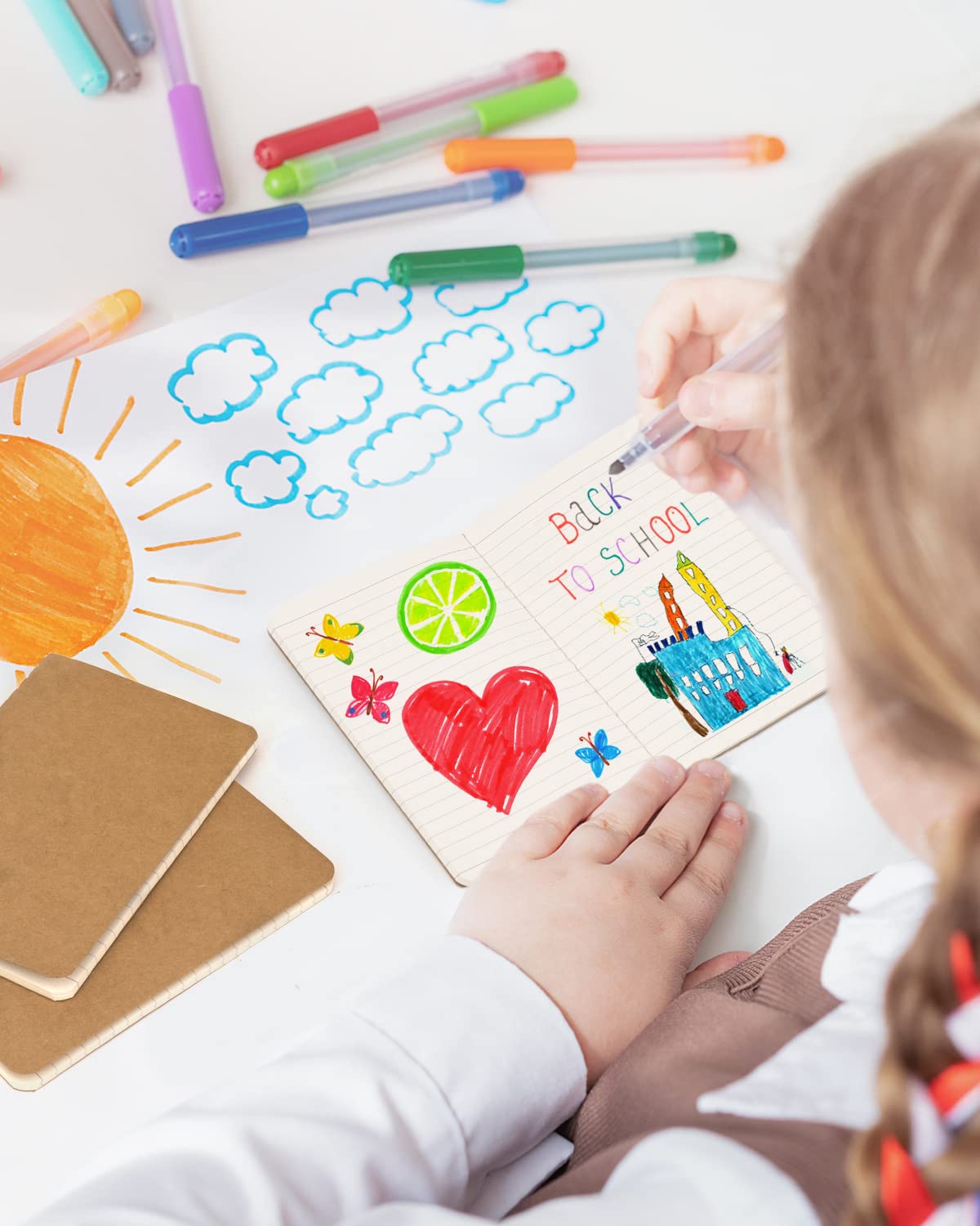 Gwybkq Lot de 12 petits carnets de poche non lignés vierges pour enfants, 8,9 x 14,9 cm, 30 feuilles/60 pages (couverture marron)