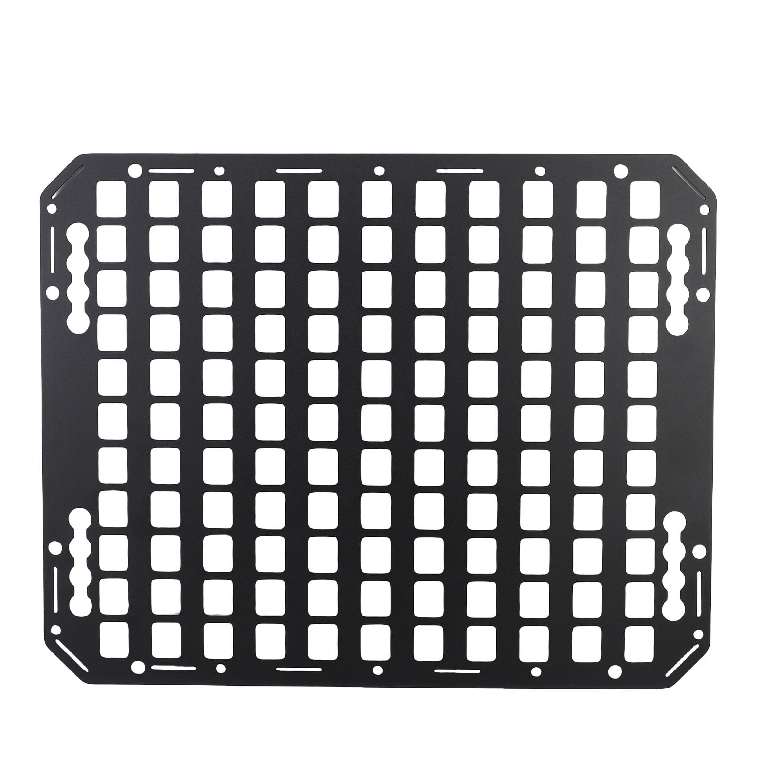 Panel Molle de Camión Panel de Carga Organizador de Estanterías de Aluminio de Servicio Pesado con Múltiples Agujeros para Las Pistas L Se Adapta a SUVS Pickup Camionetas