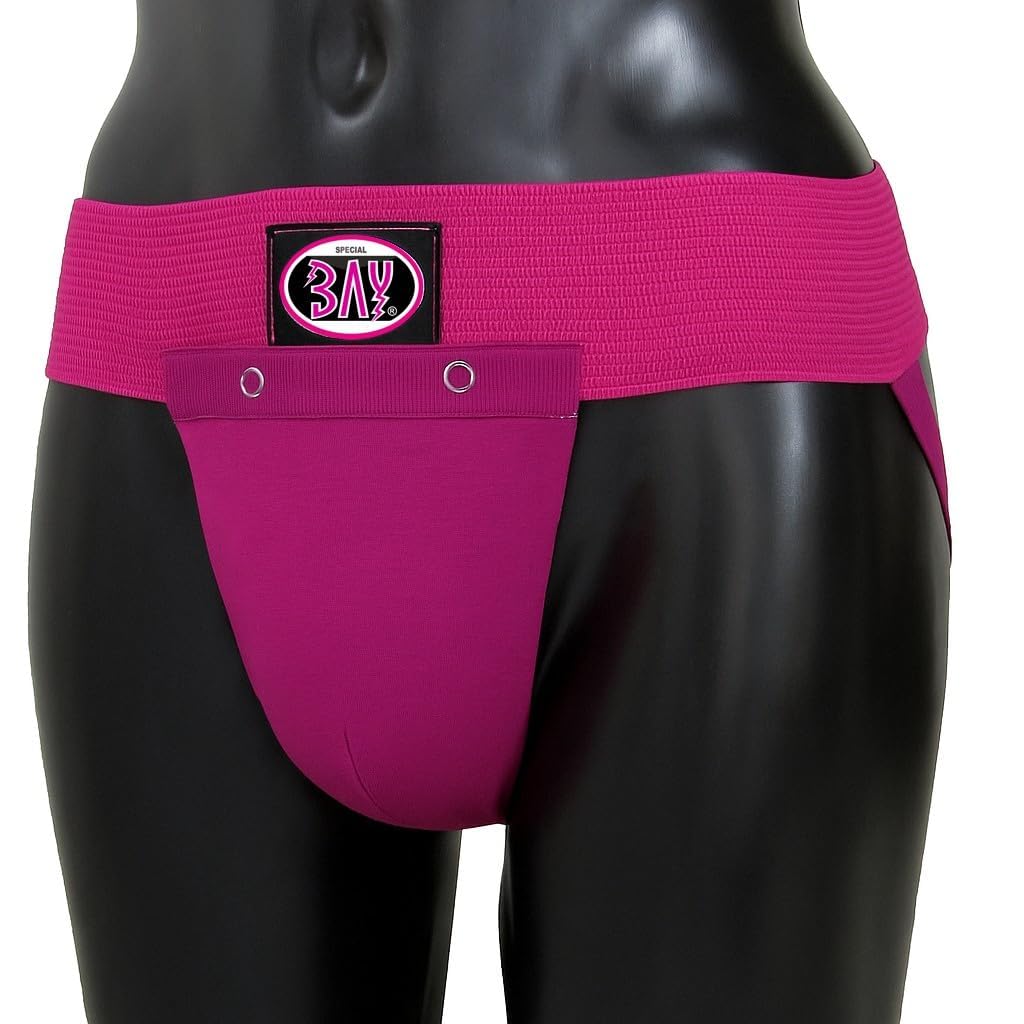 BAY Damen Tiefschutz 3-Option Soft Frauen Kinder Lady pink rosa Magenta XS S M L XL Tiefschützer Unterleibschutz Unterleibsschutz Suspensorium Budo Kampfsport Kickboxen Muay Thai Thaiboxen Taekwondo