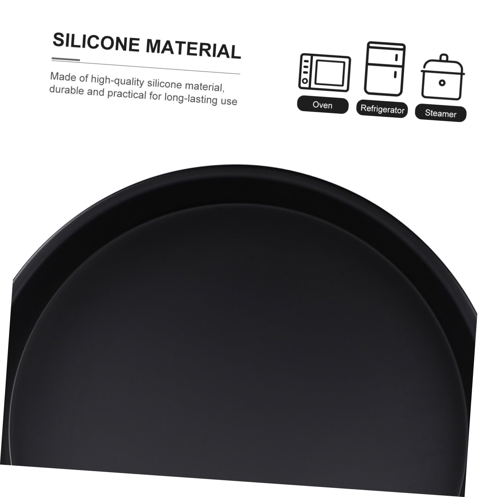 Molde Redondo para Tarta de Acero al Carbono Negro para Freidora