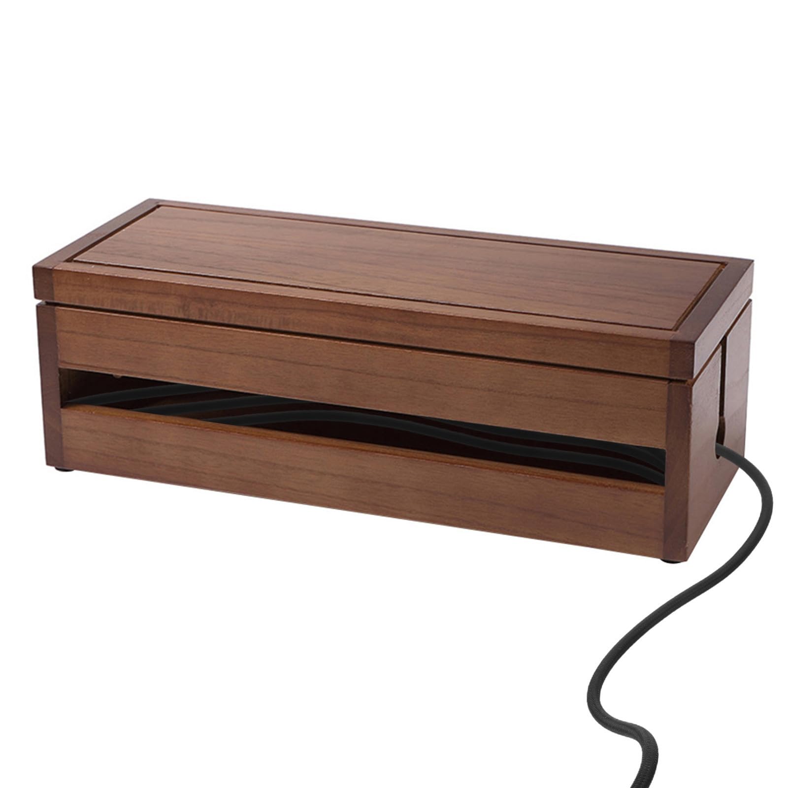 Organizador de Cables de Madera Cafè, Caja Grande para Regletas
