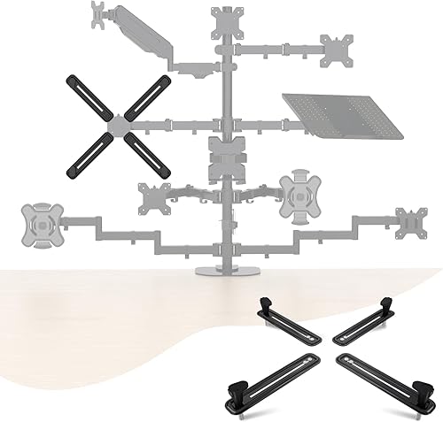 Pholiten Kit de Adaptador de Soporte de Brazo de Monitor de Montaje VESA para Pantalla de 13 a 27 Pulgadas, 75mm o 100mm VESA