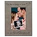 When a Baby is Born so are Great Grandparents Laser Engarved Faux Leather Grey Leatherette Wall Hanging/Tabletop 5x7 Vertical Picture Group Family New Grandchild Baby Photo Frame