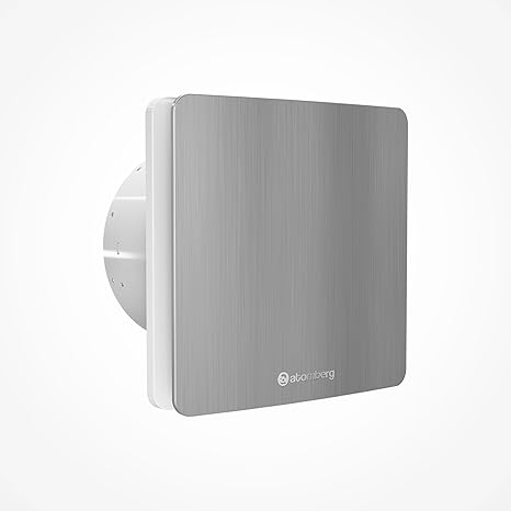 atomberg Studio Exhaust Fan 150mm (6 Inches) | BLDC Motor | 6.8W| Low Noise | 2000 RPM| Ideal for Bathroom,Kitchen | Easy to Clean | Installation-Round Cut (153mm) | 2 Years Warranty (Brushed Steel)
