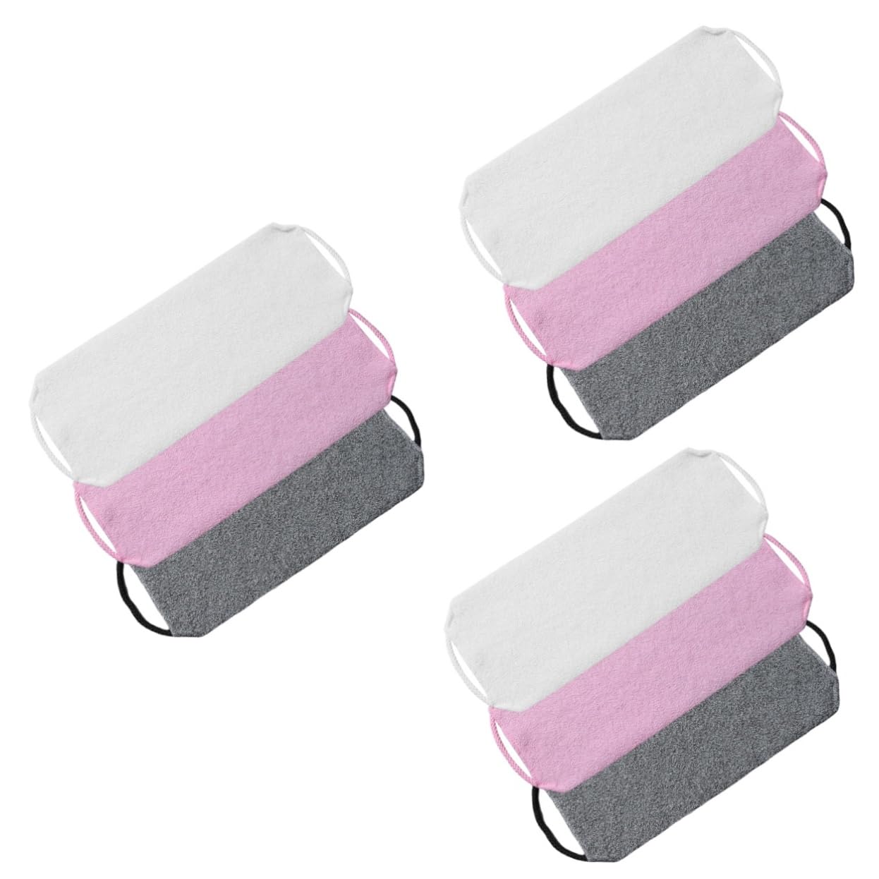Ipetboom 9pezzi Asciugamani Scrub Per Corpo Teli Da Bagno Esfolianti Per Schiena Design Pratico Per Pulizia Profonda e Veloce Di Colori Roccia Latte