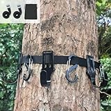 Woxiove Tree Stand Straps Bow Hanger with Metal Hooks, High Loading Saddle Hunting Accessories, Gear Hanger for Hunting, Hiking, Camping with Storage Bag (Two Straps)