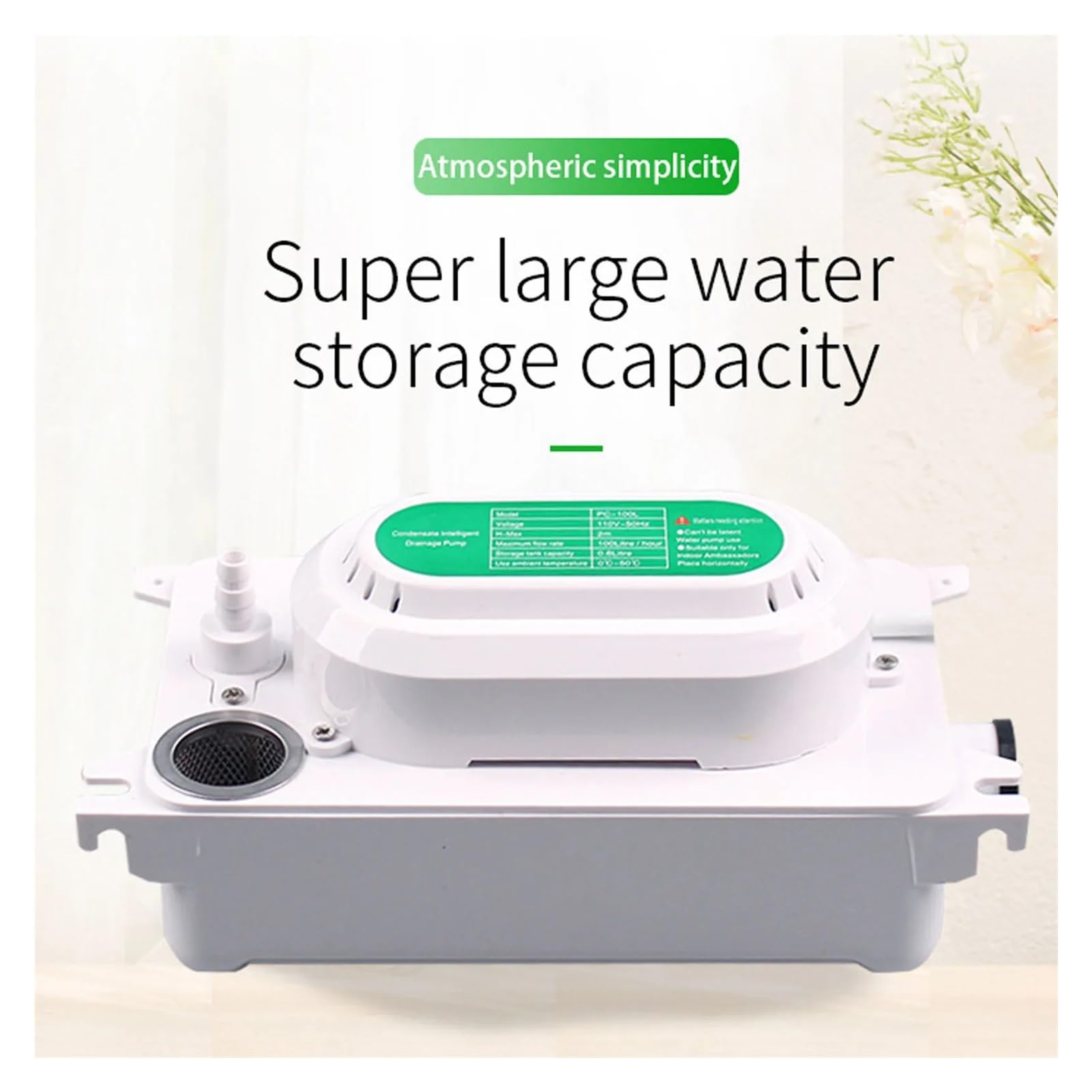 Kondensatpumpe, Automatischer HVAC-Hebeentfernungsablauf, 100 L/h Mit 500 Ml for Luftentfeuchter, 100-230 V, HVAC-Kondensatpumpe, Klimaanlagenteile