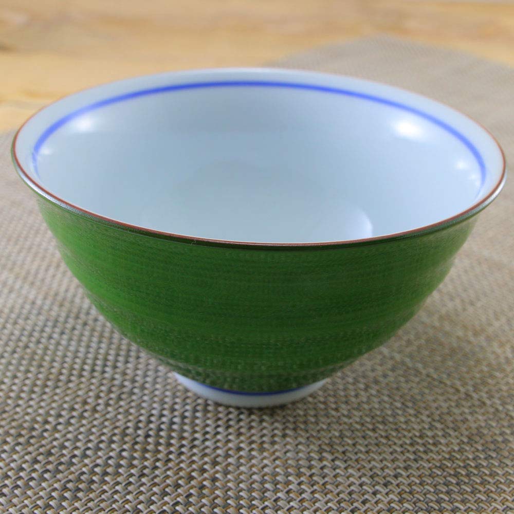 Amazon | 茶碗 有田焼 波佐見焼 月見うさぎ茶碗（大・緑） 兎 大きめ 1
