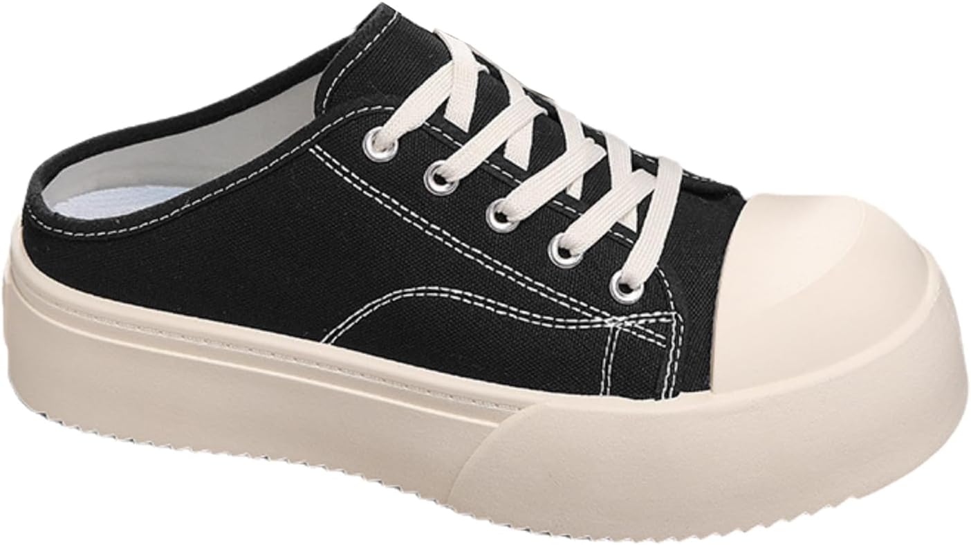 Men'S Backless Sneakers,Casual Mule Open Back Sneakers,Wear-Resistant Mens Casual Mules,Comfortable Men'S Backless Walking Mules Shoes,Anti-Skid,Soft,For Outdoor,Walk