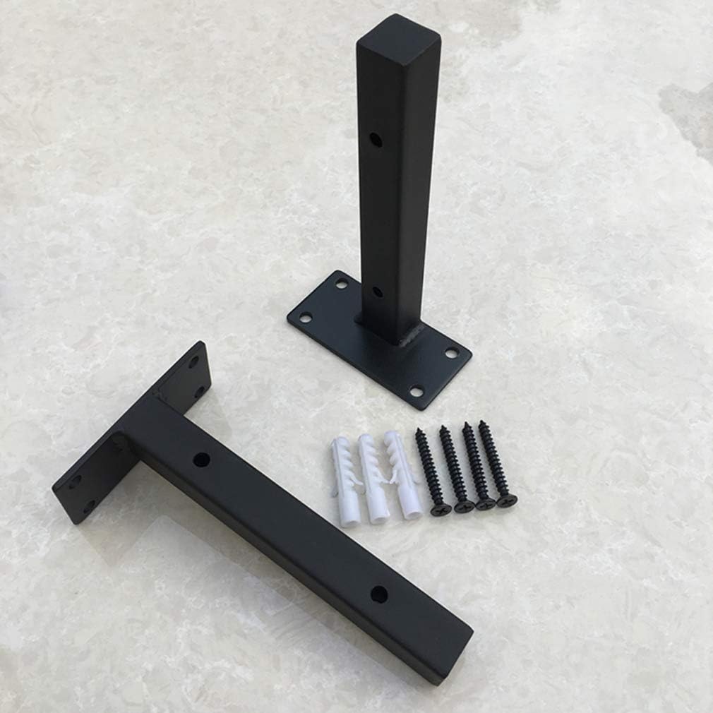 Shelf Brackets, Heavy Duty Shelf Brackets ,Load-Bearing Floating Pipe Shelf Bracket,Wall Mounted Hidden Wrought Iron Shelf Supports,Hanging DIY Support Brackets,Bulkhead Shelving Brackets,Includes Scr