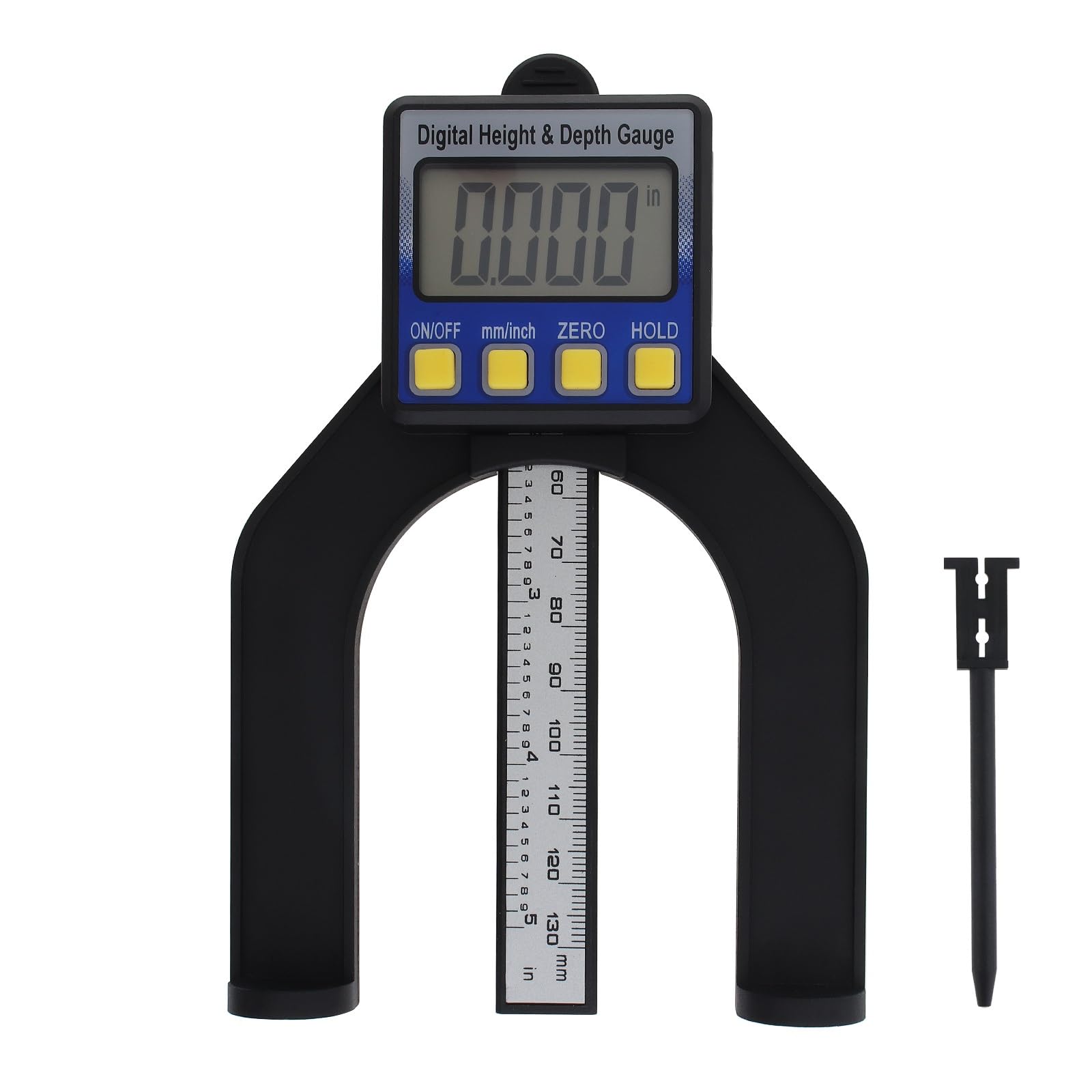 Jauge de profondeur numérique 80 mm, jauge de hauteur, règle de mesure à écran LCD pour scie à table, jauge d'épaisseur de table avec support magnétique, travail du bois