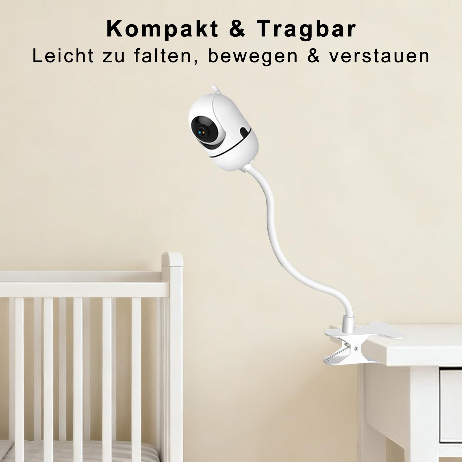 Uchwyt do elektronicznej niani, uniwersalny uchwyt na aparat dla niemowląt Momcozy, GHB, ieGeek, HelloBaby, BOIFUN, Blemil, Philips Avent i wszystkich nianek elektronicznych z gwintem 1/4