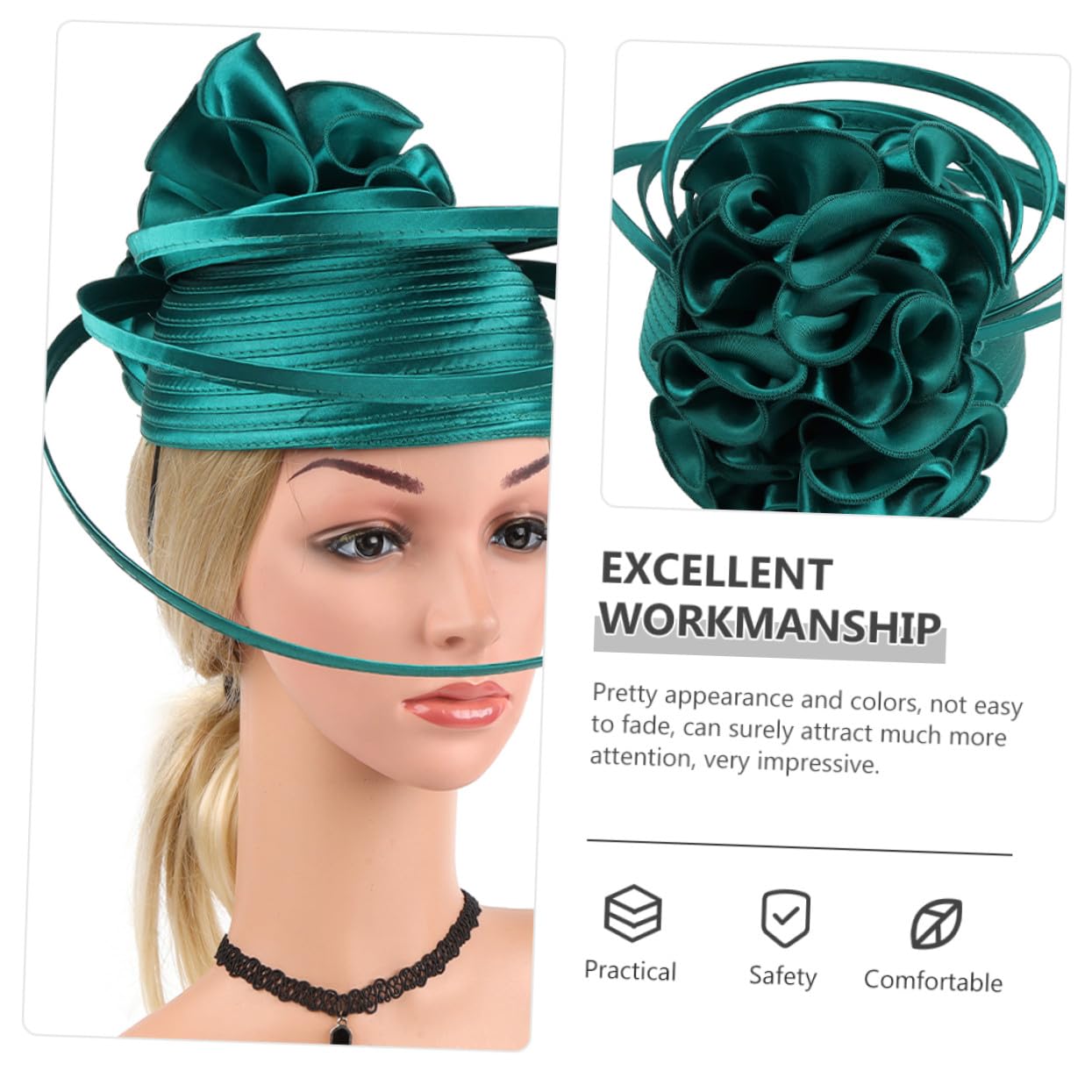Gatuida Fascinator da Donna Elegante Resistente, Cappello da Sposa retrò Leggero Fascia, Accessorio per Chioma per Matrimoni, Banchetti e Feste Formali