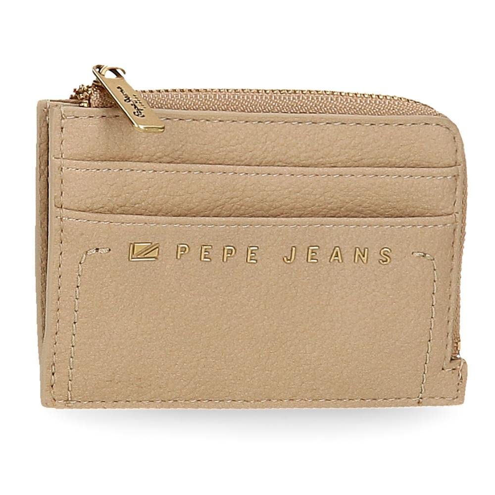 Pepe Jeans Diane Beige Card Holder 11,5x8x1,5 cm Synthetic Leather