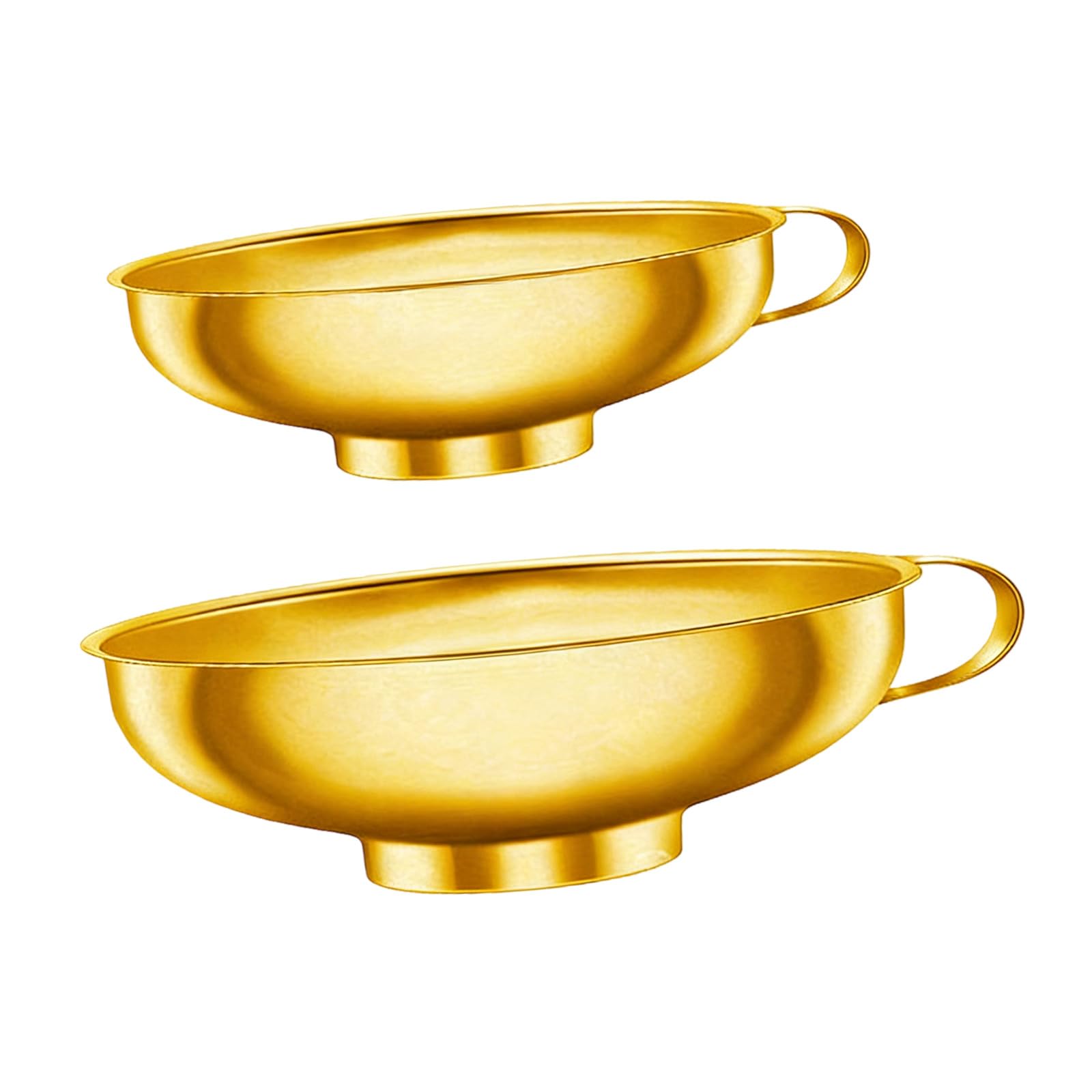 Buxuaaaa 2 Piece Set Multipurpose Wide Brims Nonrust Steel Funnel Suitable For Various Kitchen Tasks From Oils To Seasonings Wide Mouth Kitchen Funnel