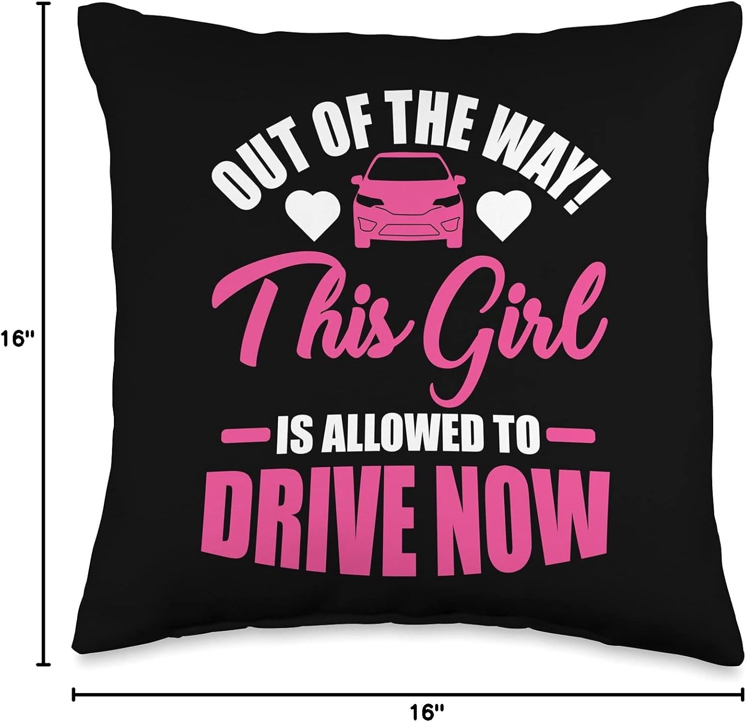 This Girl Is Allowed To Drive | New Driver License Gift Throw Pillow