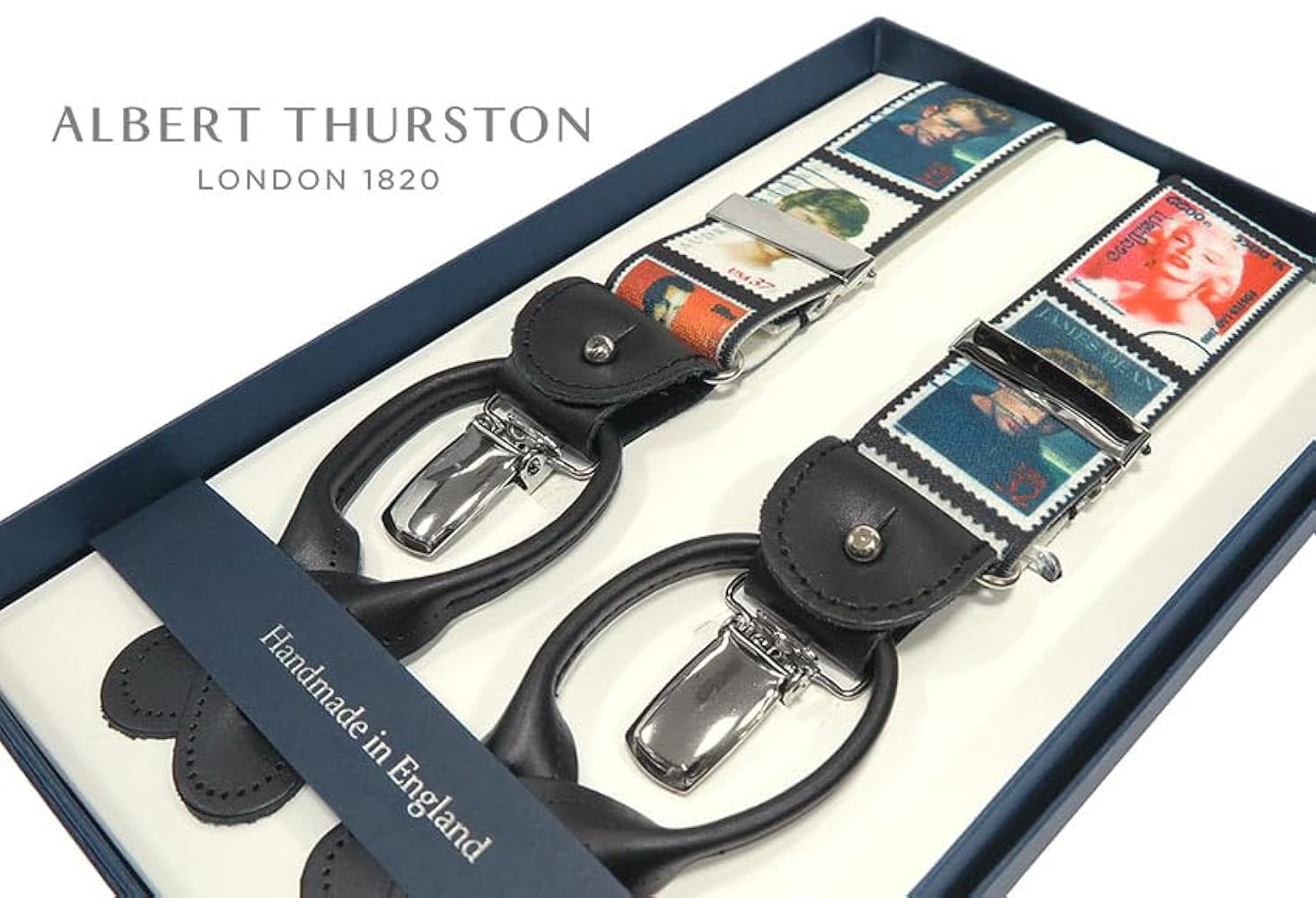 美品 アルバートサーストン サスペンダー 切手柄 イギリス製 Amazon | ALBERT THURSTON(アルバートサーストン) サスペンダー