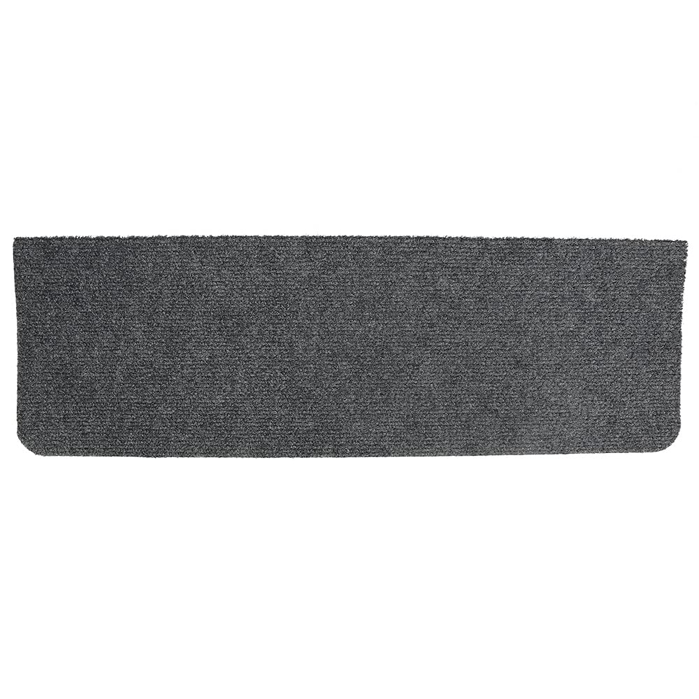 HUOLE Tapis d'escalier polyester - Kit de 15 Marchettes Escalier Rectangulaire pour marches, antidérapants marches en bois, enfants et chiens(65x25cm gris), 15pc (65x25cm HL269092, (HL269092)