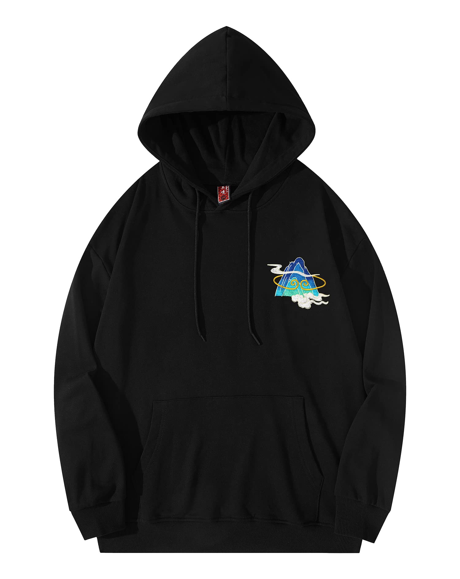 Niepce Inc Streetwear Monkey King Graphic Embroidered Hoodies for Men