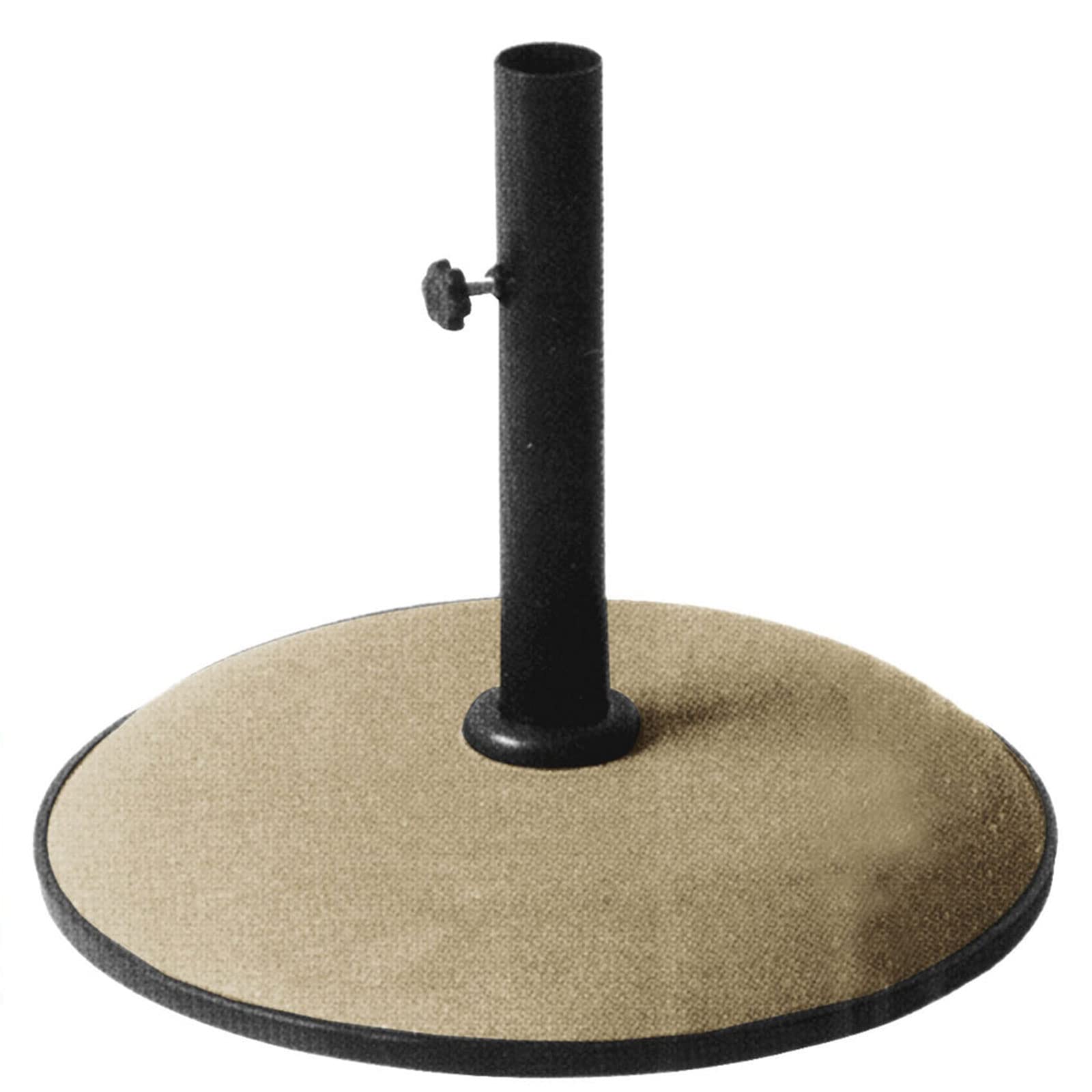 MONDO VIRO Elegante Base per ombrelloni in Cemento/graniglia per Una stabilità Senza compromessi (Rotondo 15 kg, Beige)