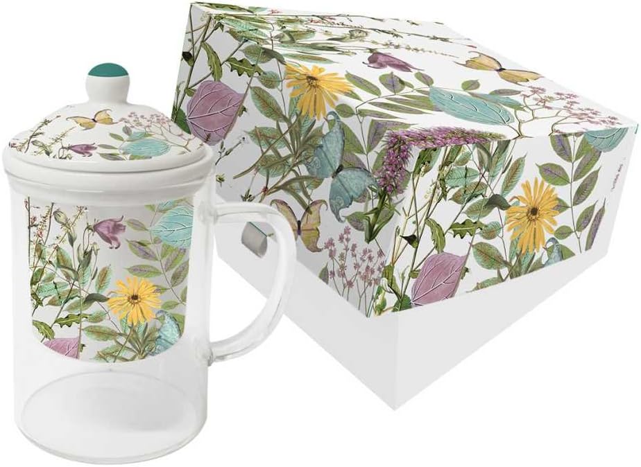 Paperproducts Design 603323 Glass Tea Mug, Multicolor