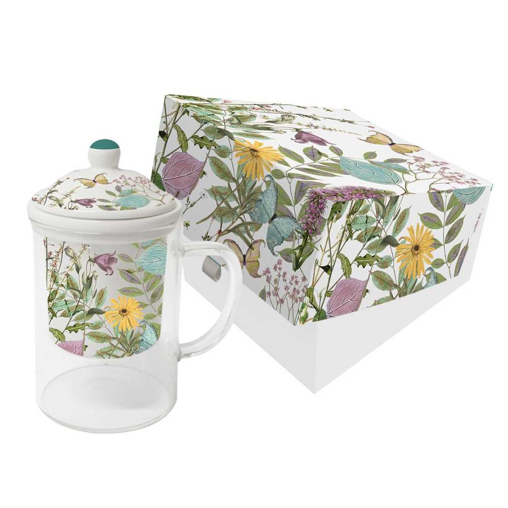 Paperproducts Design 603323 Glass Tea Mug, Multicolor