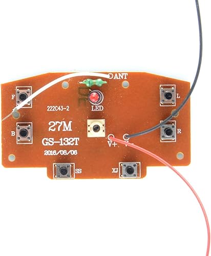 Miniatura 4 de Yiju Juego de 2 módulos de placa receptora, circuito de 27 MHz, piezas de actualización de PCB, control remoto de 6 canales para vehículos de