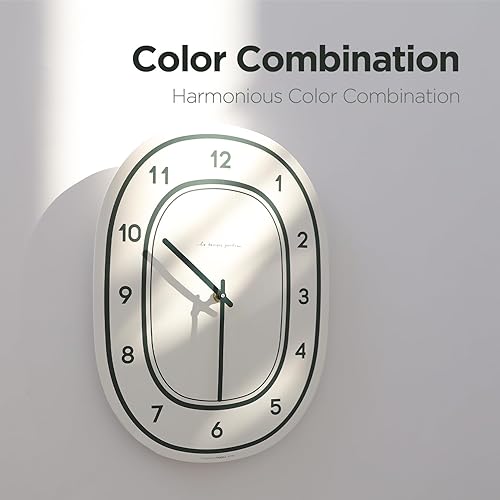 Miniatura 3 de mooas Reloj de pared Forest Flatwood, de madera de 12 pulgadas, reloj de pared de madera sin tictac, movimiento de barrido, reloj decorativo a pilas