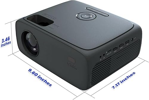 Miniatura 7 de onn. Proyector de cine en casa HD 1080p LCD, listo para transmisión, cable HDMI de 6 pies, altavoz de 5 vatios, control remoto, tamaño de imagen de