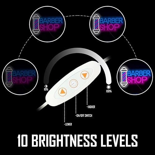 Miniatura 4 de Letrero de neón de peluquería para peluquerías, decoración de peluquería, letreros de neón regulables para decoración de pared, tienda de negocios,