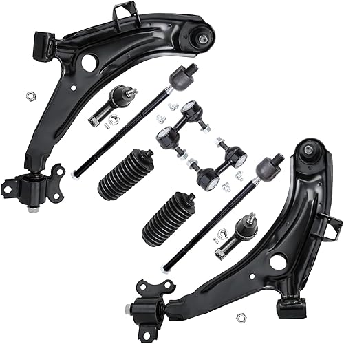 Miniatura 385 de Detroit Axle - Kit de suspensión frontal de 10 piezas para Chevy Trailblazer EXT GMC Envoy XL XUV Buick Rainier Isuzu Ascender Olds Bravada, brazos