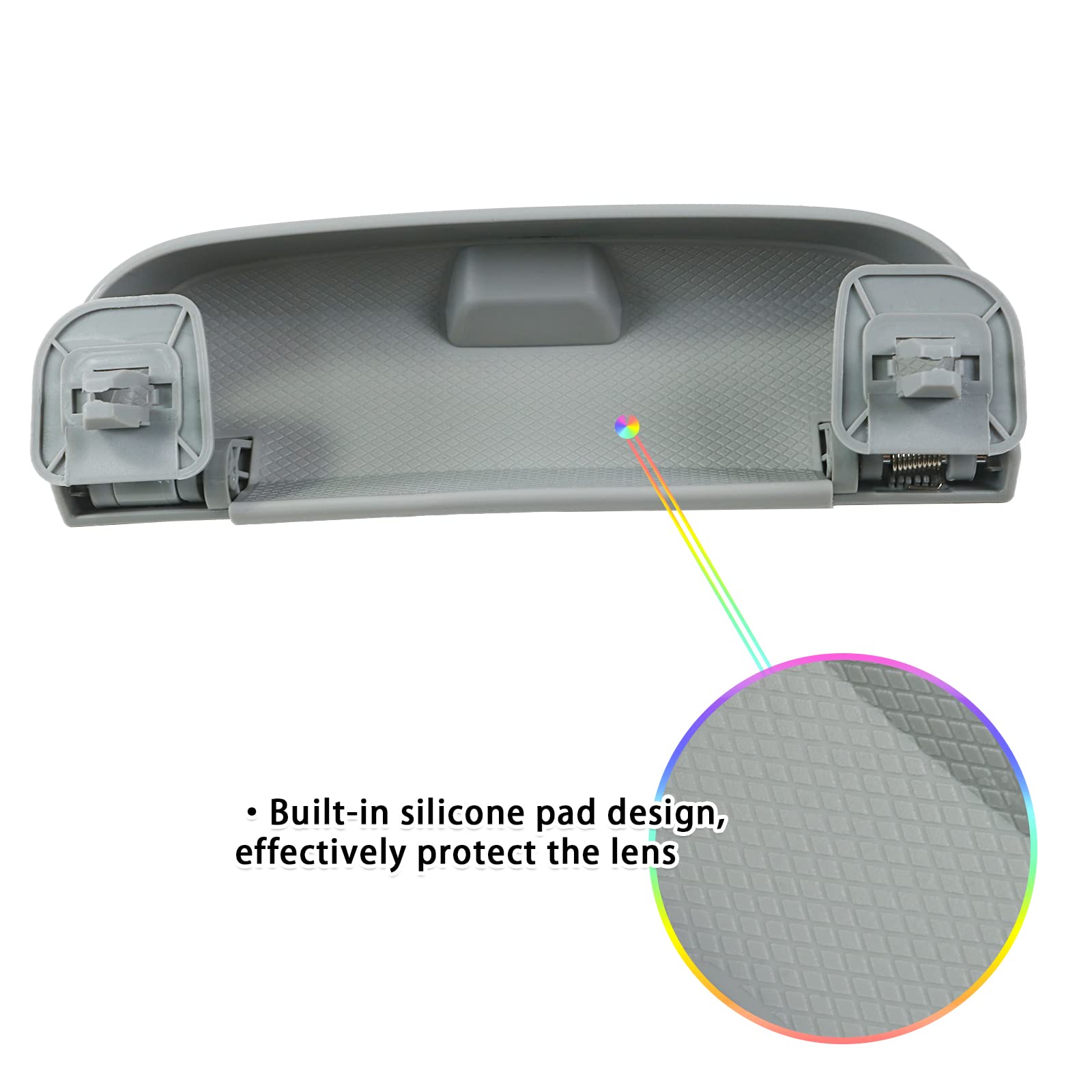 SKTU Auto Brillenetui kompatibel mit Audi A3 A4 A5 A6 C7 Q3 Q5 Q7 Sonnenbrillenhalter Brillen Aufbewahrungsbox ABS-Material Grau