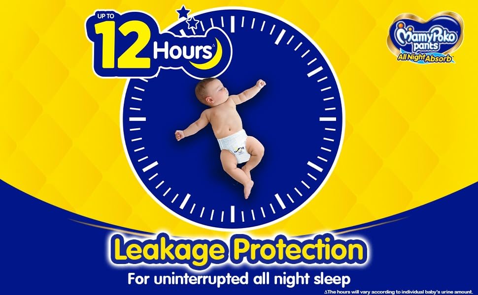 Image of Mamypoko pants All night absorb| Pant Style Baby Diapers Small Size(S), 56 Count, Ideal for 4-8Kgs|1 Diaper= Upto All night Absorption|Wider Crisscross Sheet|Gentle Coco Care| 12hr Leakage Protection| Prevents Heaviness.