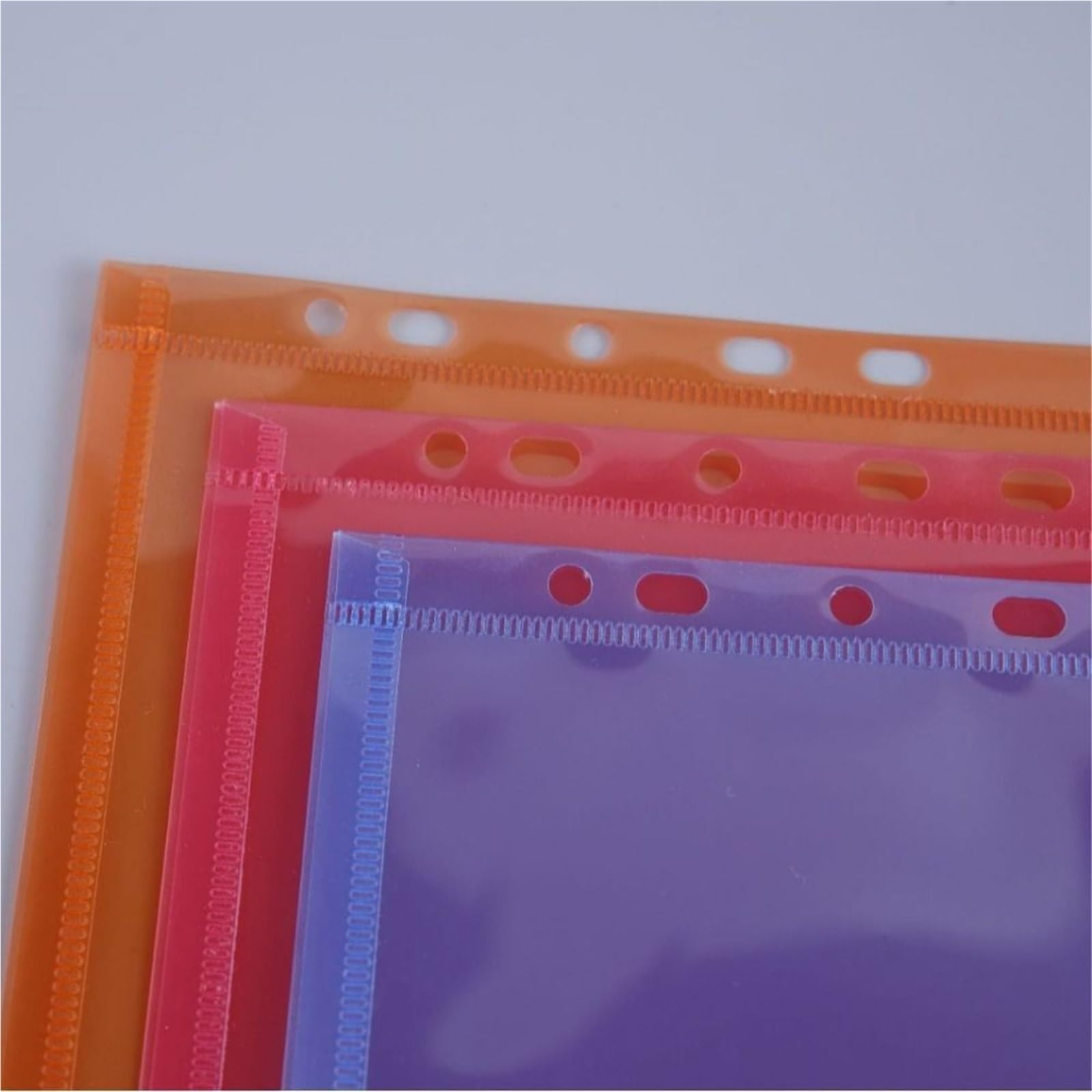Przezroczysty folder z tworzywa sztucznego, 20 sztuk przezroczystych teczek A4 z otworami na segregator. Biuro Multi(Oranje)