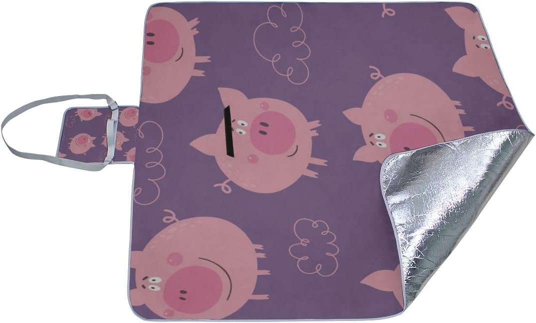 レジャーシート 幼い 豚 ピクニック 折りたたみ 撥水 アウトドア クッション マット コンパクト 花見 運動会 キャンプ 遠足 花