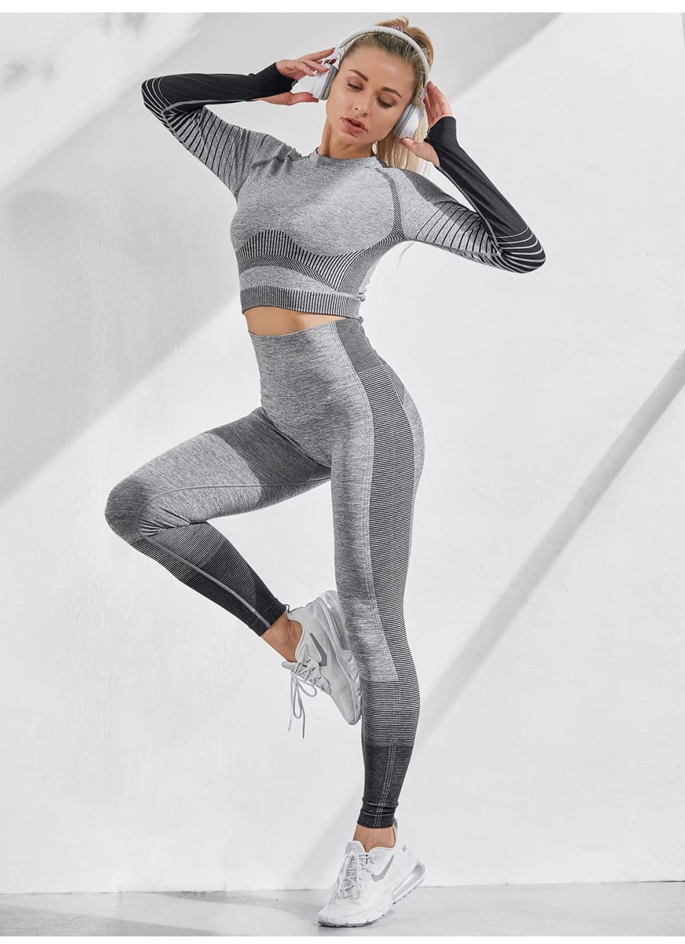 Legginsy damskie siłownia joga kobiety dzianinowe legginsy seksowne push up spodnie z wysokim stanem siłownia odzież sportowa bezszwowe legginsy trening