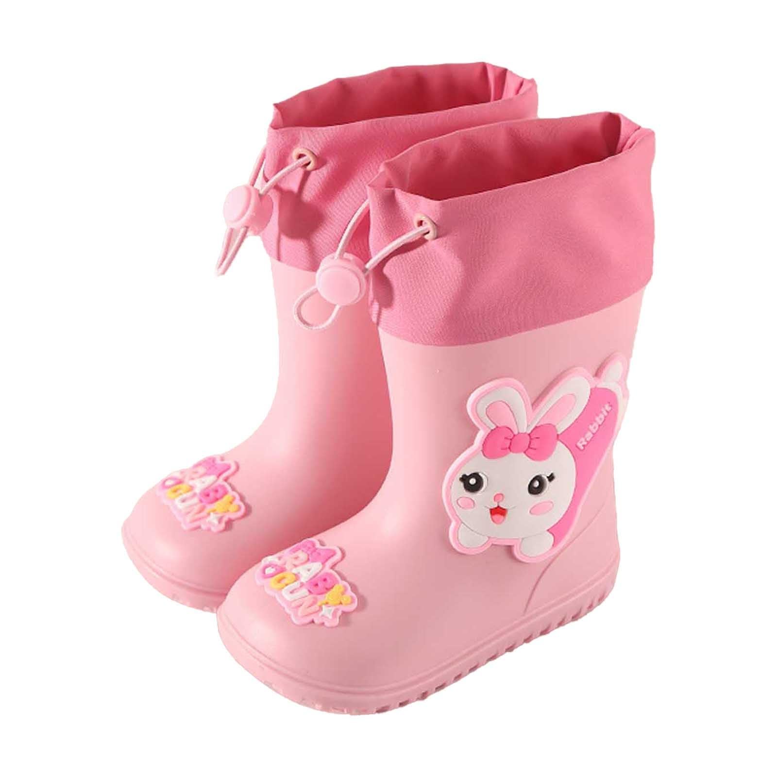 Botas niños fácil Poner Botas de Lluvia para niños y niñas, Antideslizantes, cómodas, para Jugar al Libre. (33.5 Big Kids)
