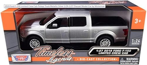 Motor Max 2019 Compatible con Ford F-150 Limited Crew Cab, Silver 79364SIL - Modelo de juguete fundido a presión a escala 127