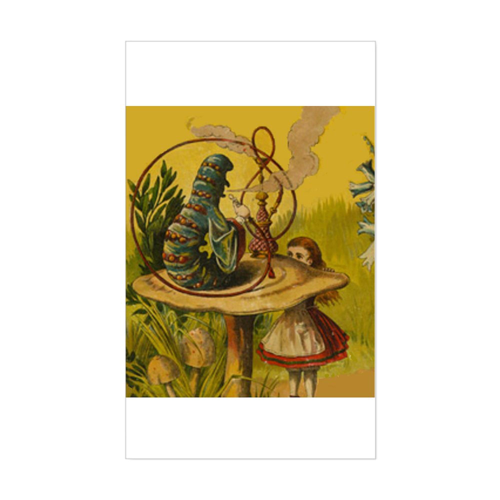 CafePress The Hookah Smoking Caterpillar Rectangle Sticker Rectangle Bumper Sticker Car Decal