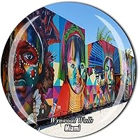 Vista 1 de Wynwood Walls Miami Florida USA America - Imán de cristal para nevera, recuerdo turístico, colección de regalo, calcomanía magnética