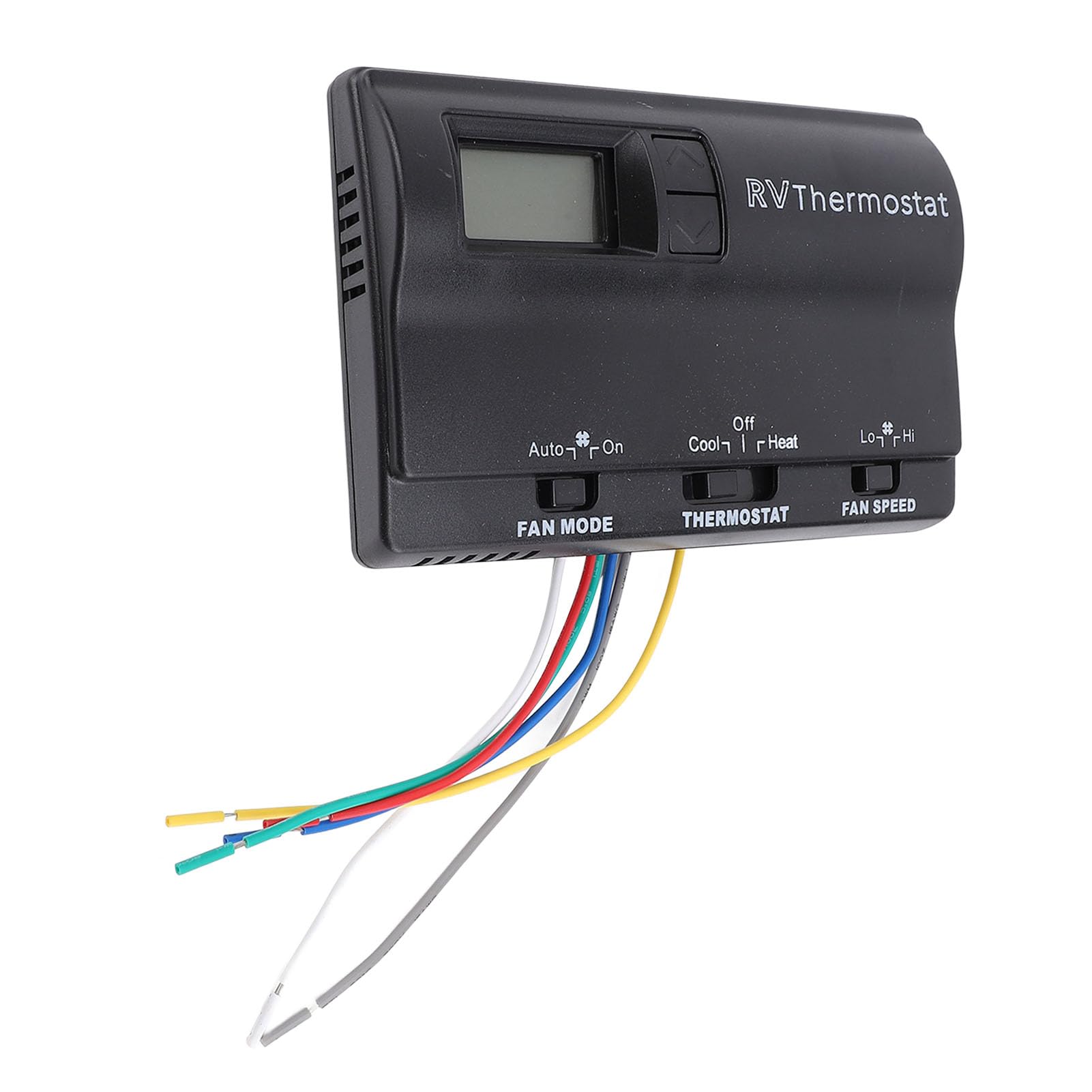 Dioche Thermostat Numérique de Remplacement pour Camping-Car, 3 Modes de Réglage, Chauffage et Refroidissement, Thermostat Mural 83303362 pour (Black)