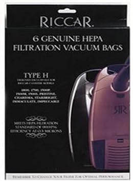 Riccar Type H Canister Vacuum HEPA Filtration Bags 6 Pack RHH-6 by Riccar