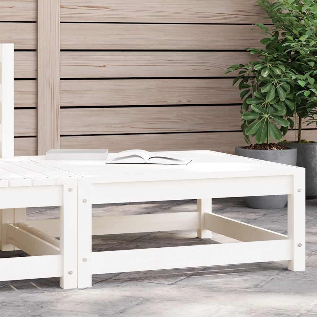 SYDE Sgabello da giardino in legno massello di pino, 70 x 70 x 30 cm
