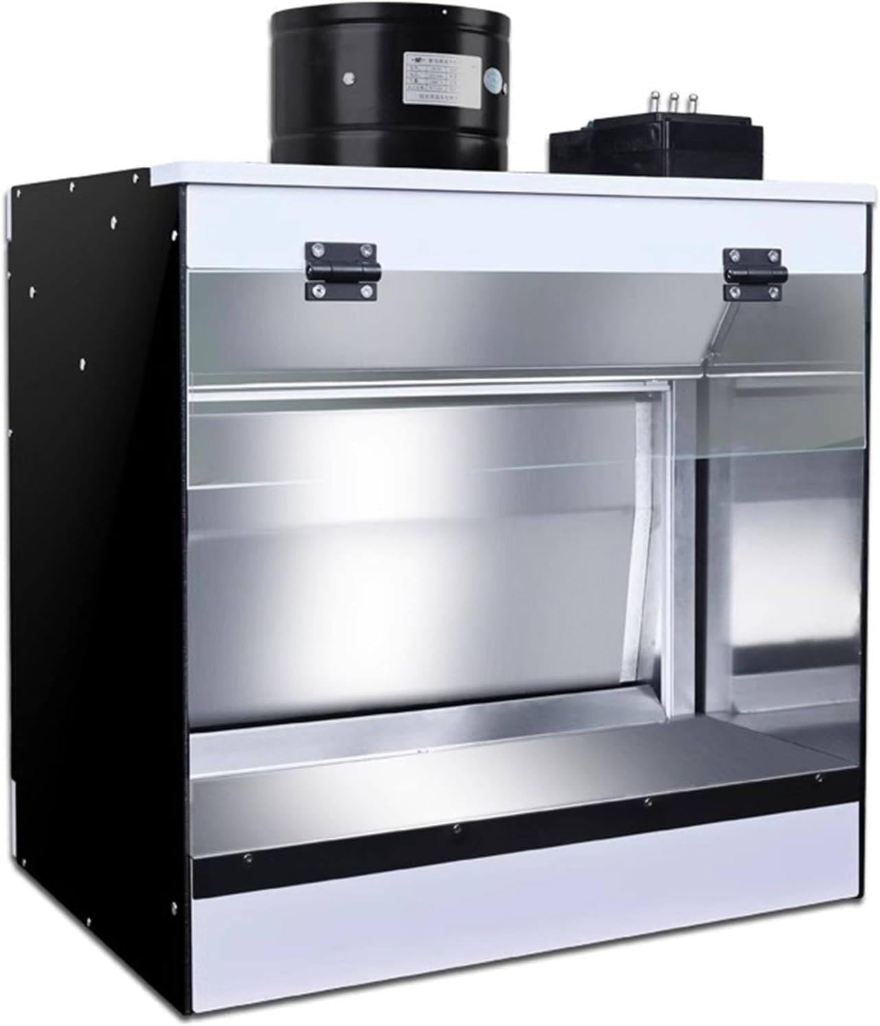 Spray Booth with Waterfall & LED Lighting, Airbrush Spray Booth Kit with Water Curtain Exhausting Air, Portable Paint Booth for Models Crafts Cake Nail Art Pottery & Crafts 58 * 50 * 40cm