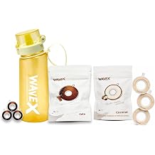 Wavex Scent-Powered Water Bottle Bundle Golden Yellow with 3 Coconut & Cola Refill Scent Pods, Zero Sugar Hydration